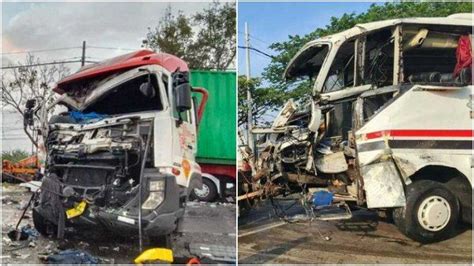 5 Fakta Kecelakaan Maut Bus Vs Truk Di Jalur Pantura Pati 6 Orang