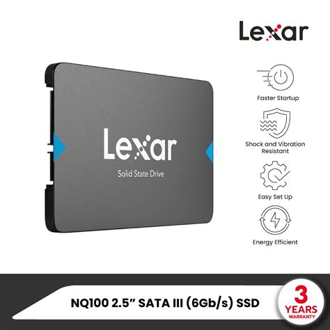 Lexar NQ100 480GB Internal SSD เอสเอสด ภายใน SATA 2 5 SATA III 6Gb