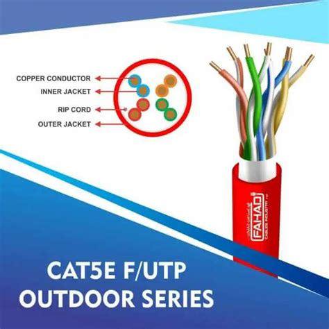 Cat5e 24 Awg F Utp Outdoor Cable 305m Fahad Cables Industry Fze