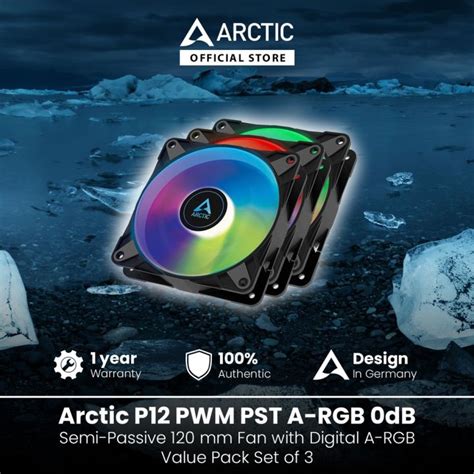 Arctic P Pwm Pst A Rgb Db Semi Passive Mm Fan With Digital A