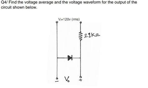 Solved Q4 Find The Voltage Average And The Voltage Waveform Chegg