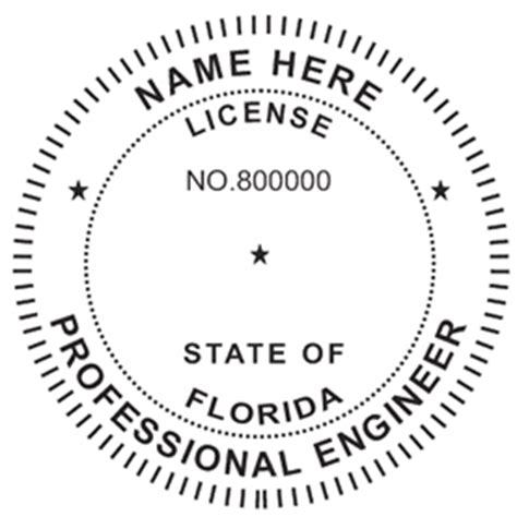 Florida Professional Engineer Stamp Florida Professional Engineer Stamp