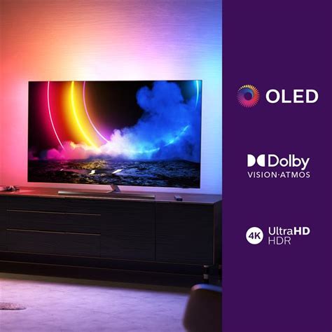 PHILIPS Ambilight Smart TV OLED 4K 55 55OLED856 12 Black Euronics