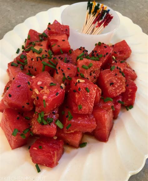 Watermelon Poke | The Kitchen Scout