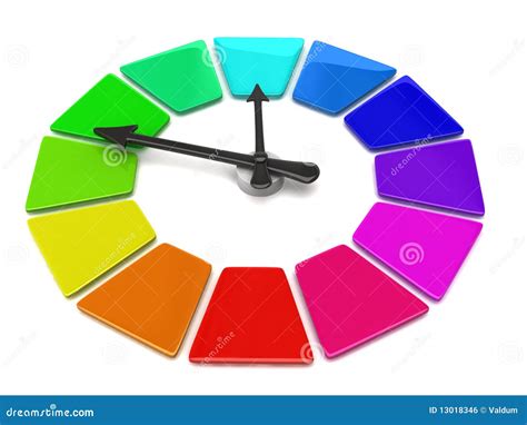 Color Wheel Clock Royalty-Free Cartoon | CartoonDealer.com #13018346