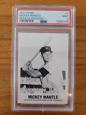 Tcma Renata Galasso Mickey Mantle Psa Mint Yankees Hof Ebay