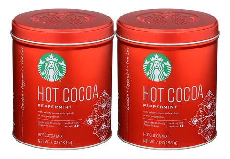 Starbucks Hot Cocoa Mix Tin Peppermint Hot Cocoa Mix Ounce Tin Pack Of Walmart