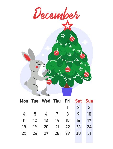 Calendario Diciembre La Liebre Decora El Rbol De Navidad Con