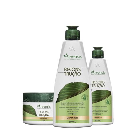 Kit Arvensis Cosmeticos Naturais Reconstrucao Shampoo Mascara E Leave