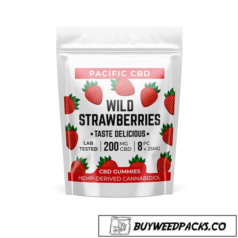 Pacific CBD Wild Strawberry Gummies Edibles Online Buyweedpacks