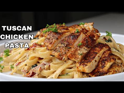 Creamy Tuscan Chicken Pasta From Island Vibe Cooking Recipe On