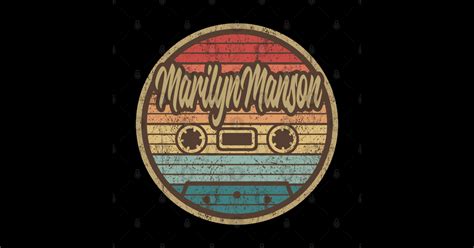 Marilyn Manson Cassette Retro Circle Musician Sticker Teepublic