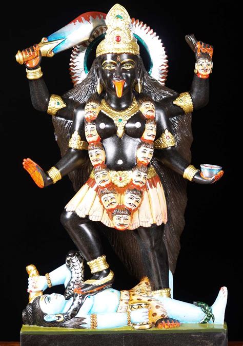 1kali On Shiva Corpse Statue