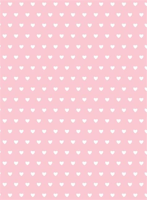 Jan Pastel Pink And White Heart Print Wallpaper Pattern