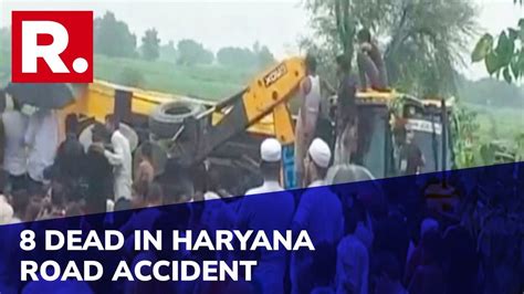 Haryana Road Accident News Truck Three Wheeler Collision In Nuh Leaves