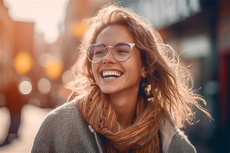 Premium Ai Image Gen Z Girl In The Park In Autumn