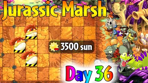 Plants Vs Zombies 2 Jurassic Marsh Day 36 Walkthrough Youtube