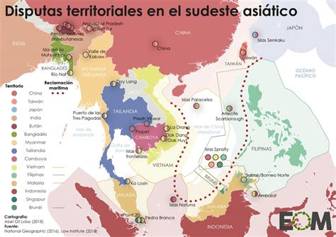 Las Disputas Territoriales En El Sudeste Asiático Mapas De El Orden Mundial Eom