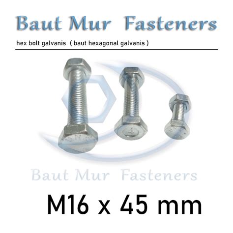 Jual Baut Mur M X Bmp M X Galvanis Bmp M X Mm