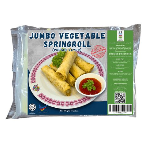 Selera Warisan Jumbo Vegetable Springroll 360g 6pcs Toko Warisan