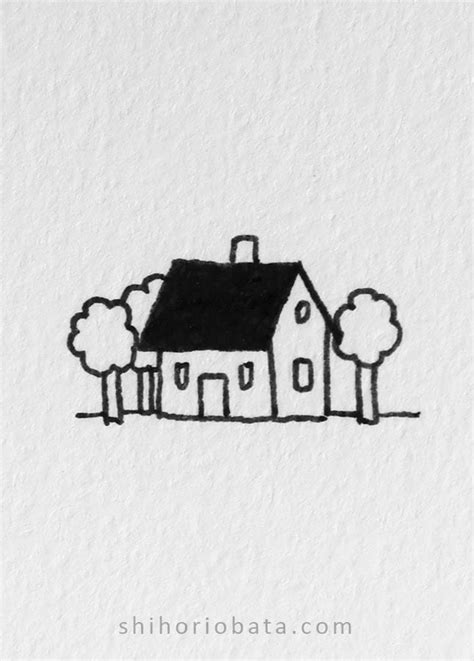 Easy House Drawing Sketch