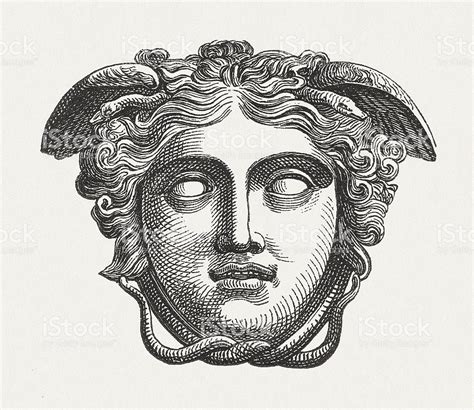 Head Of Medusa Figure Of The Greek Mythology Published 1880