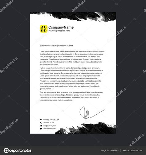 Corporate Official Letter Template — Stock Vector © Ibrandify 135345912