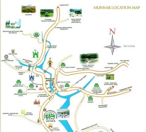 Munnar Map | Munnar Location Map | Munnar Tourist Map