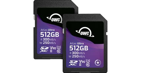 Owc 512gb Atlas Ultra Uhs Ii Sdxc Memory Card 2 Pack Bandh