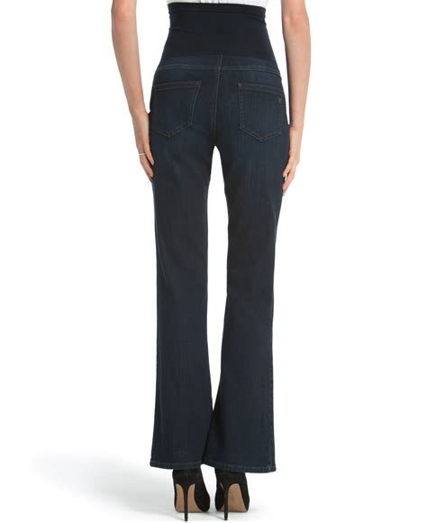 Lyst Jessica Simpson Maternity Wide Leg Dark Wash Jeans In Blue