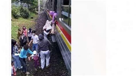 KRL Terhambat Pohon Tumbang Di Tanah Kusir Evakuasi Berlangsung