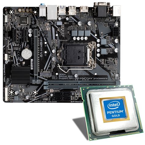 Carte mère Intel Pentium G6405 GIGABYTE H410M H V2 Bundle CSL Computer