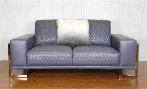 Rose Gold Quilted Leather Sofa Living Room Furniture Brisbane