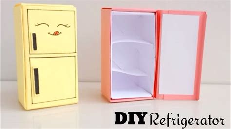 DIY MINI PAPER REFRIGERATOR Paper Craft Easy Origami Refrigerator