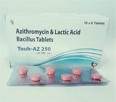 AZITHROMYCIN 250 MG WITH LACTIC ACID BACILLUS TABLET At Rs 980 Box