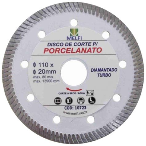 Disco Melfi Diamantado De Corte Turbo Porcelanato X X Mm