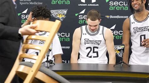 Full Press Conference After Towson Mens Basketball Tops Delaware Youtube