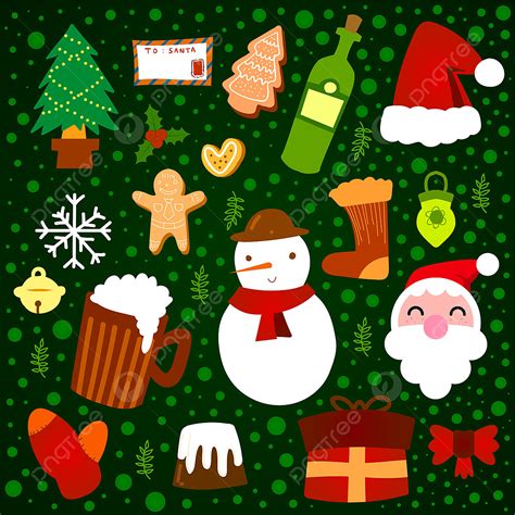 Cute Christmas Elements Vector Hd Images Funny Christmas Cute Elements