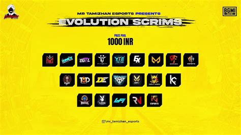 EVOLUTION SCRIMS PRESENTED BY MRTAMIZHAN ESPORTS WEEK 1 DAY 4