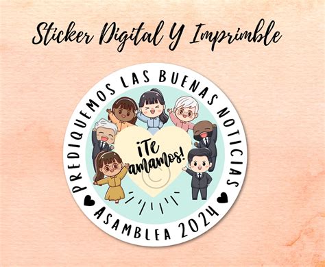 Diseño Imprimible De La Asamblea Del 2024 Stickers Pins Te Amamos