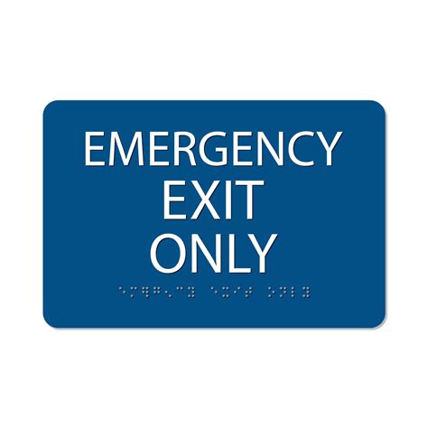 Emergency Exit Only Sign