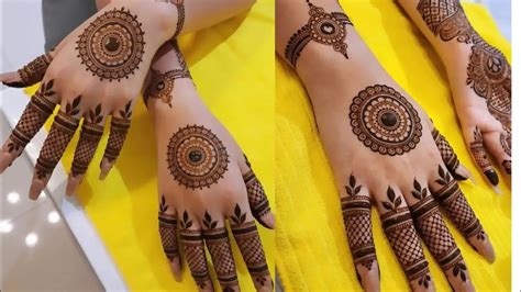 Holi Special Gol Tikki Mehndi Design Arabic Flower Mehendi Design