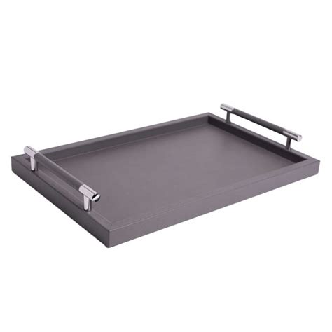 Dedalo Medium Rectangular Tray Dark Grey Incasa Madrid Curated