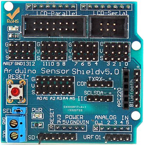 Geeetech Mega Sensor Shield V5 Digital Analog Servo Arduino Mega