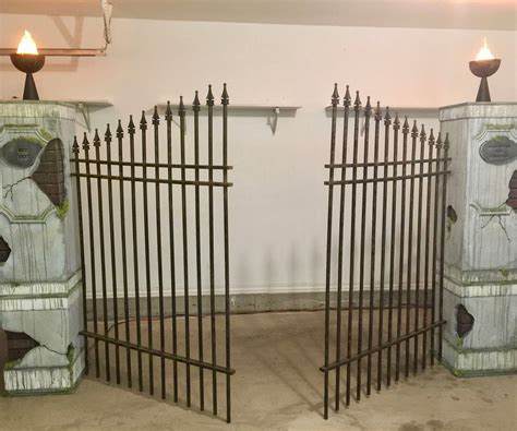 How to Build Halloween Cemetery Entrance Pillars & Gate : 10 Steps ...