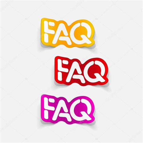 Realistic design element: FAQ Stock Vector Image by ©Palau83 #43237183