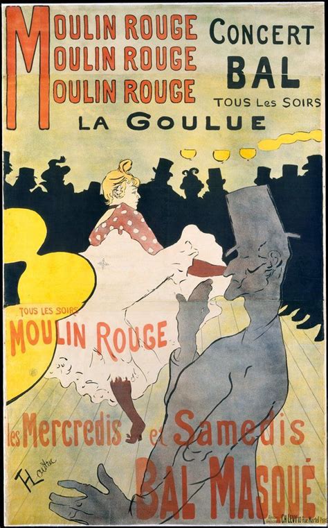 Henri De Toulouse Lautrec Moulin Rouge La Goulue 1891 Carteles