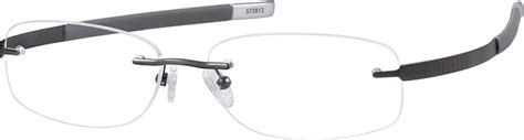 Gray Rimless Pure Titanium Frame 5738 Zenni Optical Eyeglasses