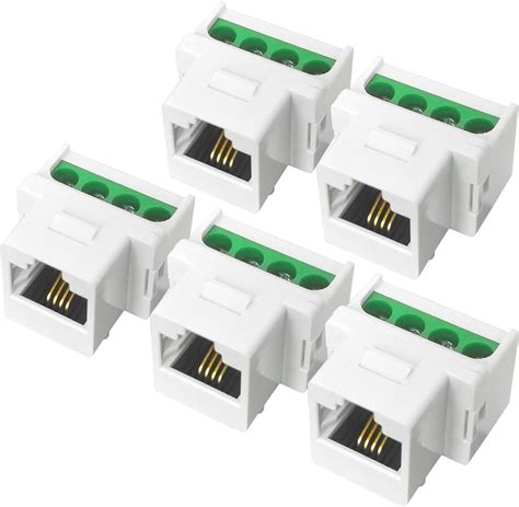 Amazon NECABLES 5Pack RJ11 Screw Jack CAT3 Telephone Keystone Jack