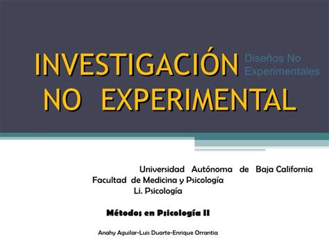 Ejemplos De Diseño De Investigacion No Experimental Opciones De Ejemplo